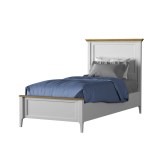 Кровать Квадро-С 90 Белый лак + антик №24 картинка 3 Кровать Квадро-С 90 Белый лак + антик №24 картинка 3